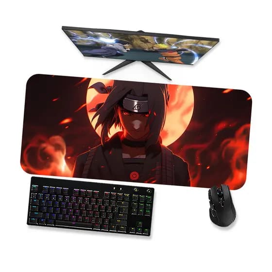 Mouse Pad Gamer Grande  Naruto Itachi Uchiha 4  90x40 80x40 60x40 70x30 45x40