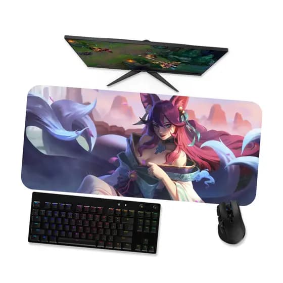 Mouse Pad Gamer Grande LoL  AHRI FLORESCER ESPIRITUAL 3  LoL 90x40 80x40 60x40 70x30 45x40