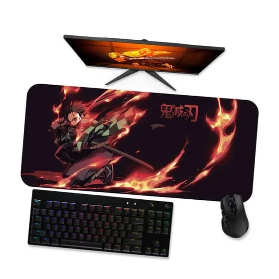 Mouse Pad Gamer Grande Demon Slayer Tanjiro 4 90x40 80x40 60x40 70x30 45x40