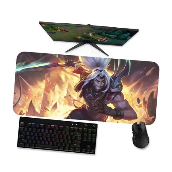 Mouse Pad Gamer Grande  LoL  YASUO ODISSEIA  LoL 90x40 80x40 60x40 70x30 45x40