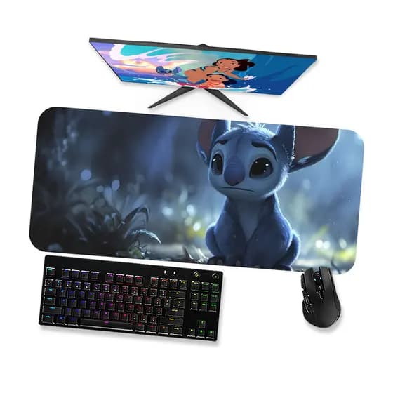 Mouse Pad Gamer Grande  Lilo e Stitch 1  90x40 80x40 60x40 70x30 45x40