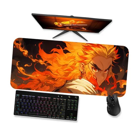 Mouse Pad Gamer Grande  Demon Slayer Rengoku 6  90x40 80x40 60x40 70x30 45x40