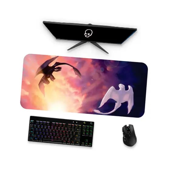 Mouse Pad Gamer Grande  Como treinar seu Dragão 9  90x40 80x40 60x40 70x30 45x40