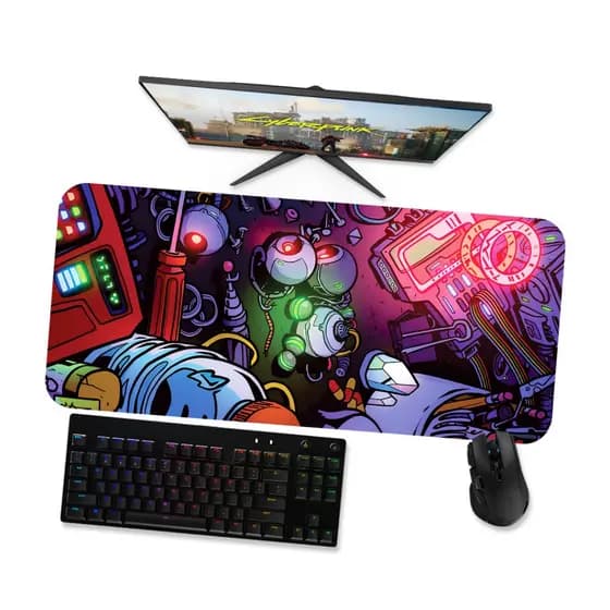 Mouse Pad Gamer Grande  Cyberpunk 7  90x40 80x40 60x40 70x30 45x40