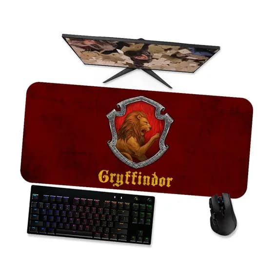 Mouse Pad Gamer Grande  Harry Potter Gryffindor Grifinória 1  90x40 80x40 60x40 70x30 45x40