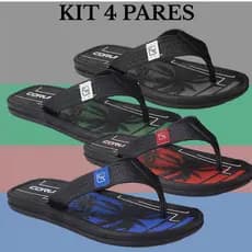 Kit 4 pares chinelo masculino sandália masculina chinelo mascolino chinelo kit chinelo masculino