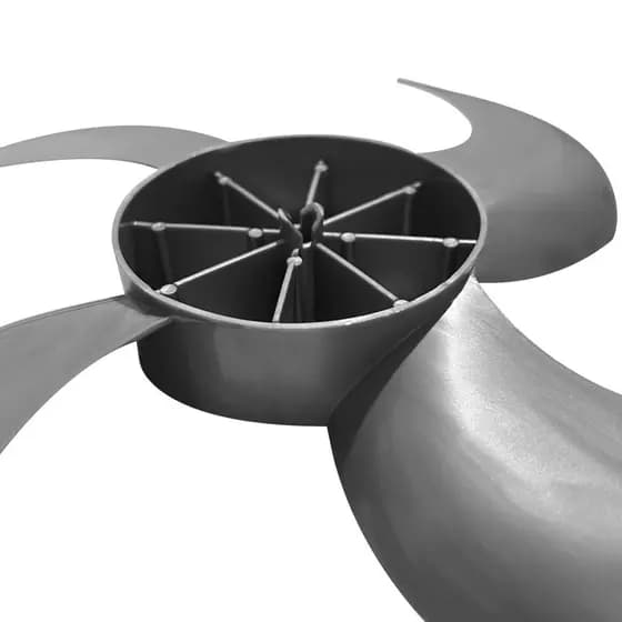 Hélice Ventilador Mallory 30 cm 4 pás cinza