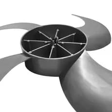 Hélice Ventilador Mallory 30 cm 4 pás cinza