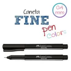 Caneta Fine Pen Hidrográfica Faber Castell Cores 0.4mm Ponta Porosa Un/Kit