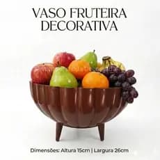 Vaso Decorativo Bacia Moranga 15x25 Alto Brilho Jardim Planta Cachepô Multiuso Fruteira