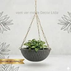 Vaso Cuia Horizontal Pendente Para Plantas Mini Polietileno Decorativo Jardim Varanda