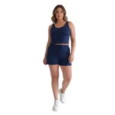 Conjunto Feminino Malha Fria Regata e Short Não Amassa Não Desbota e Seca Rápido