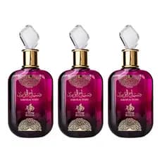 Kit Com 3 Perfumes Sabah Al Ward Árabe 100ml Feminino Embalagem de Vidro Lacrado