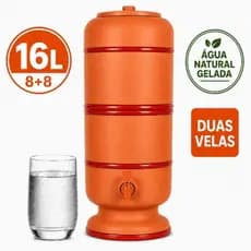 Filtro de Barro Purificador 16 Litros(8+8)- com 2 Velas - Água Gelada Natural - Premium