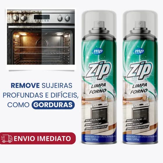 Kit 2 Limpa Forno Spray Zip 300ml Super Desengordurante de Forno