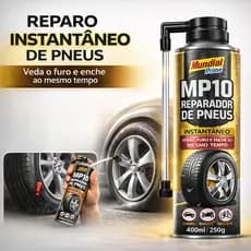 Reparador De Pneus Spray Instantâneo Reparo Furo de Pneu Conserto Rápido Emergencial 400ml Mundial Prime 400ml 250g