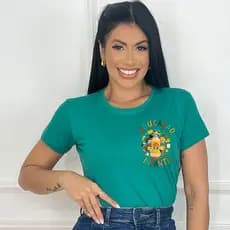 Blusa Feminina Camiseta T shirt Algodão Aplicação Educação Infantil DTF