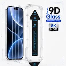Película com aplicador para Iphone + Kit limpeza