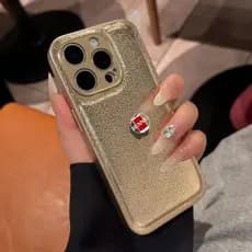 Luxo Chique Couro Fosco Silicone Caso Para iPhone Air 17 16 15 14 13 12 11 Pro Max Capa À Prova De Choque