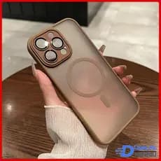 Capa Magnética Luxuosa Fosca Translúcida Armadura À Prova De Choque Para iPhone Air 17 16 15 14 13 12 11 Pro Max