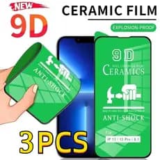1/2/3 Pçs Película Protetora De Cerâmica Anti-Choque Para iPhone 17 16 15 14 13 12 11 Pro Max Protetor De Tela De Cobert