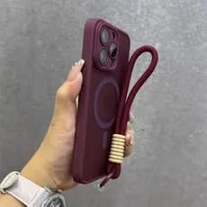 Armadura Translúcida Magnética À Prova De Choque Para Magsafe Case iPhone 16 15 14 13 12 11 Pro Max Com Protetor De Lent