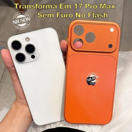 Sem Furo De Flash , Se Transforma Em 17 Pro Max , Capa Fosca AG Original Para iPhone 17 16 15 14 13 12 11