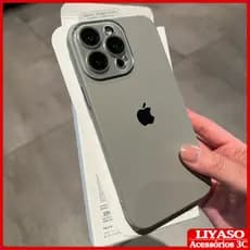 Sensação De Pele Natural Titânio Premium Fosco Caso Para iPhone 16 15 14 13 12 11 Pro Max Com Proteção Da Lente Câmera