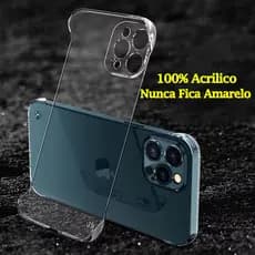 Capa De Telefone Acrílica Ultrafina Para iPhone Air 17 16 15 14 13 12 11 Pro Max Plus Mini XR