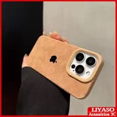 Capa De Couro Macio Fosco Com Moldura De Silicone De Alta Qualidade À Prova De Choque Para iPhone 16 15 14 13 12 11 Pro