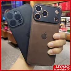 Pele Sentimento De Cordeiro Luxo Caso Couro Para iPhone 17 Ar 16 15 14 13 12 11 Pro Max Protetor Lente