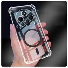 Para Redmi 14C 4G/A3 Pro A4 5G/POCO C75 4G Anti-Queda À Prova De Choque Macio TPU Silicone Capa Protetora Com Adesivo Ma