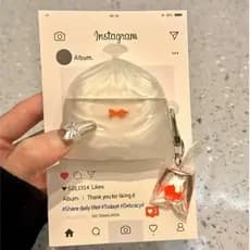 Saco De Peixinho De Silicone Com Pingente Sem Fio Bluetooth Fone De Ouvido Caso Compatível Para Airpods 1 2 3 4 pro pro2