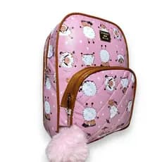 Mochila Maternidade Menina Mediana Escolar Acompanha Pompom
