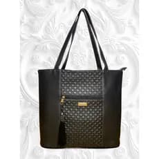 Bolsa feminina mediana fechamento com zíper & acompanha pingente