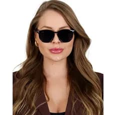 Óculos de Sol Escuro Feminino Geométrico Blogueira Lançamento Proteção UV400