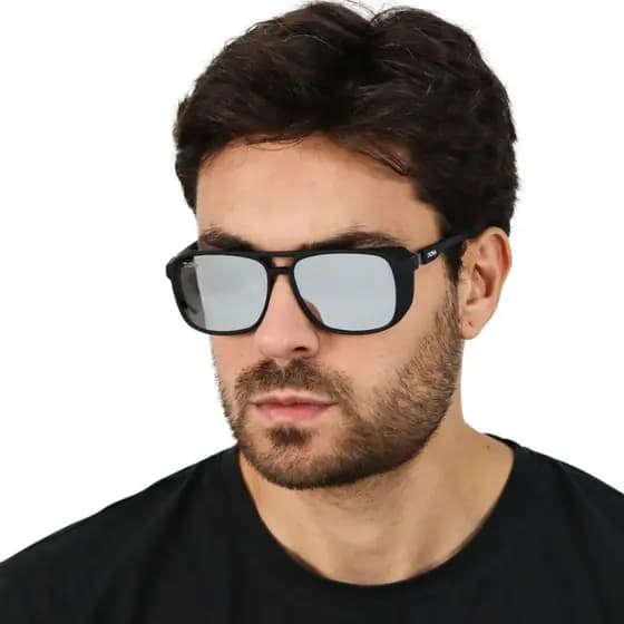 Óculos de Sol Masculino Com Proteção Na Lateral Steampunk