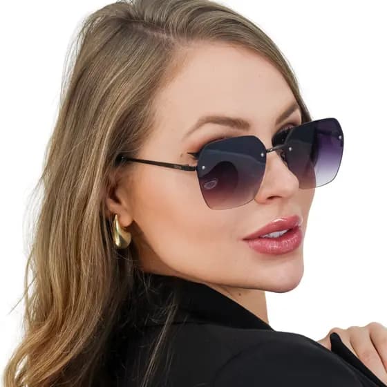 Óculos De Sol Feminino Proteção UV400 Tendencia Verão Doha