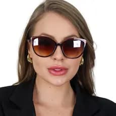 Óculos de Sol Modelo Feminino Gatinho Elegante Doha da Moda