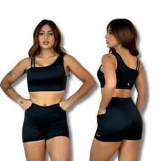 Conjunto Fitness Com Bolso Top Short Mali