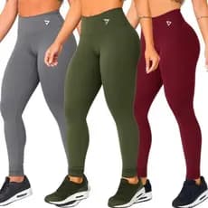 Calça Feminina Leg Legging Cintura Alta Elástica Fitness Academia Zero Transparência
