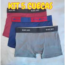 Kit 5 Cueca Boxer Masculina Micro Conforto Elástico Reforçado P ao GG Cores Sortidas
