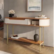 Aparador Atlanta com Pés de Ferro e Tampo MDF Usinado Design Moderno Grupo Movelove