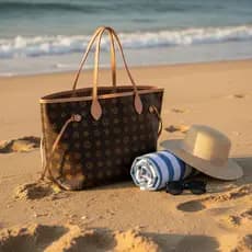 Bolsa Feminina Grande + Necessaire Viagem Longa Alça De Ombro Praia Final de Semana Promoção