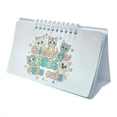 Calendário de Mesa 2026 Cute Cats Para Colorir - Fofo Divertido Calendário Gatinhos Fofos Catlover Calendário Escritório