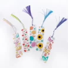 2 Marca Páginas Decorativo Com Tassel Sortido Marcador de Livro Fofo Kawaii Marcador em Acrílico