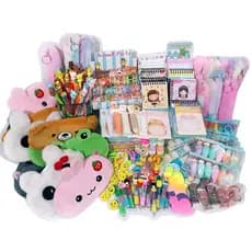 Kit Volta Às Aulas Surpresa Papelaria Kawaii + Estojo Fofo - Kit Papelaria Fofa Papelaria Criativa