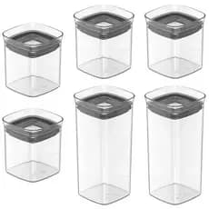 Conjunto Com 6 Mini Potes Herméticos Block para Temperos - COB1200NT