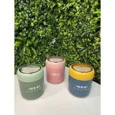 Pote Lancheira Térmica Marmita em Aço Inoxidável com colher 530 ML ideal para frutas, saladas, sopas