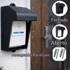 Protetor Campainha Interfone Sem Fio Externa Comercial Residencial Conta Sol Chuva